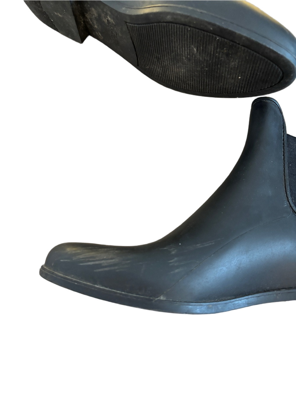 Sam Edelman Black Tinsley Rubber Rain Boot SZ 10 - Picture 5 of 12